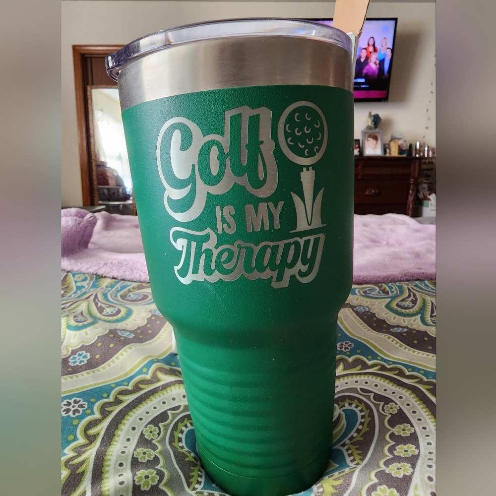 NIB Golf Lovers Tumbler Polar Camel Double Insulated 32 oz Green